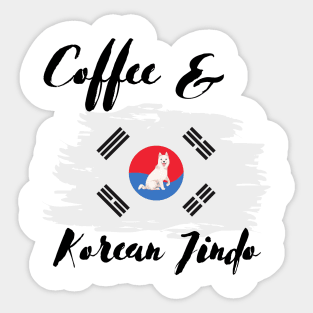 Coffee & Jindo Sticker